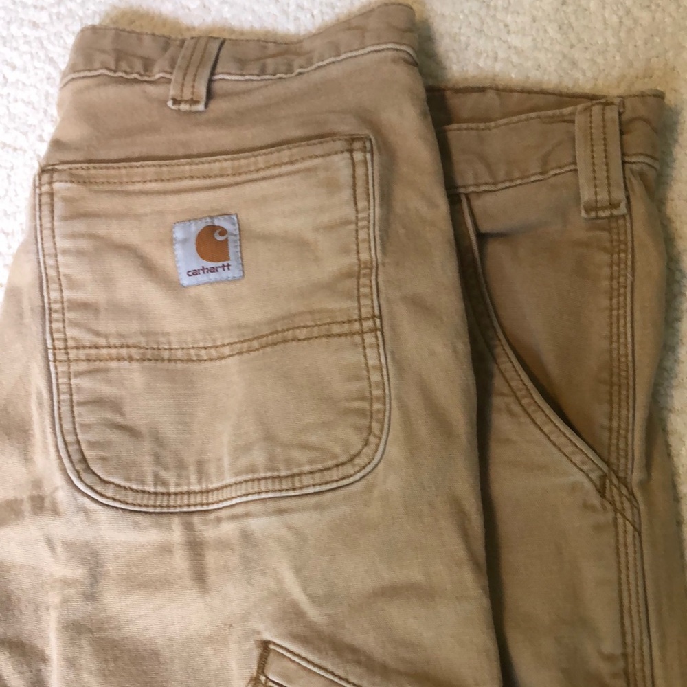 Carhartt Tan Cargo Pants Rugged Workwear